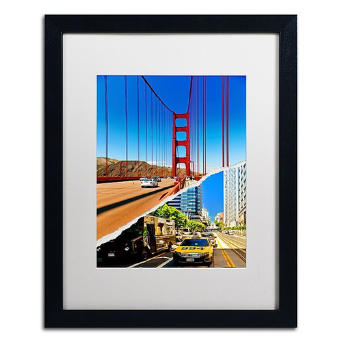 Trademark Fine Art ''San Francisco Travel'' by Philippe Hugonnard 16" x 20" White Matted Black Frame (PH0131-B1620MF)