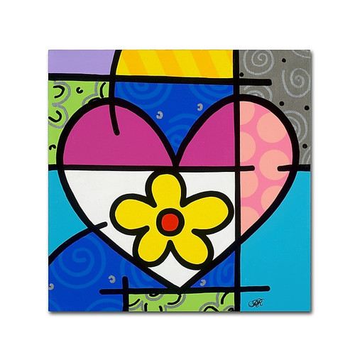 Trademark Fine Art Roberto Rafael 'Big Heart II' 14" x 14" Canvas Stretched (190836280483)