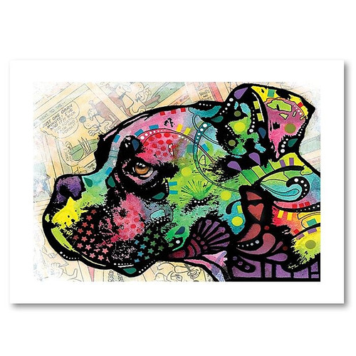 Trademark Fine Art Dean Russo 'Profile Boxer Deco' 18" x 24" Paper Rolled (190836172375)