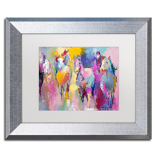 Trademark Fine Art ''Wild'' by Richard Wallich 11" x 14" White Matted Silver Frame (ALI0361-S1114MF)