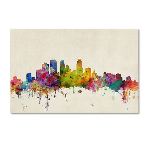 Trademark Fine Art 12" x 19" Wooden Frame Minneapolis Minnesota (65dcfa69e8837636b11a3435_ud)