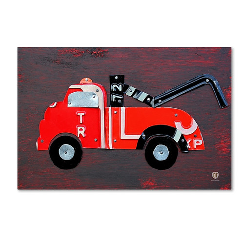 Trademark Fine Art ''Tow Truck'' by Design Turnpike 12" x 19" Canvas Art (ALI1287-C1219GG)
