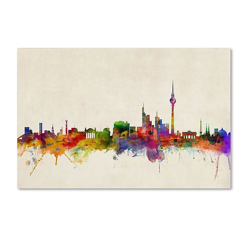 Trademark Fine Art 12" x 19" Wooden Frame Berlin, Germany (65dcfaaae8837636b11a354e_ud)