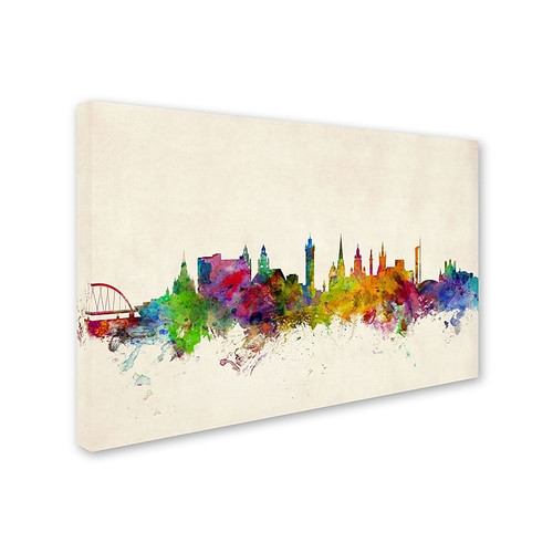 Trademark Michael Tompsett "Glasgow Scotland Skyline" Gallery-Wrapped Canvas Art, 30" x 47" (65dcfab6e8837636b11a35a0_ud)