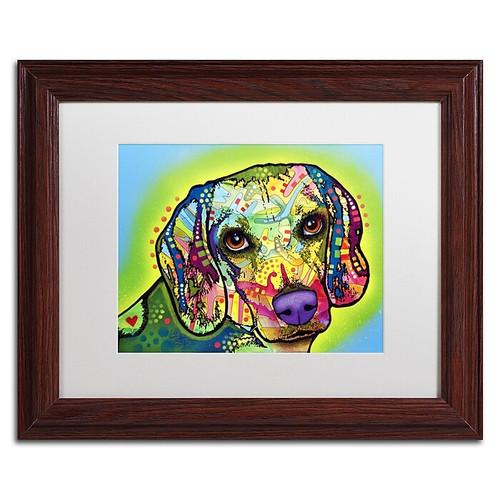 Trademark Fine Art Dean Russo 'Beagle' 11" x 14" Matted Framed Art Print (190836145959)