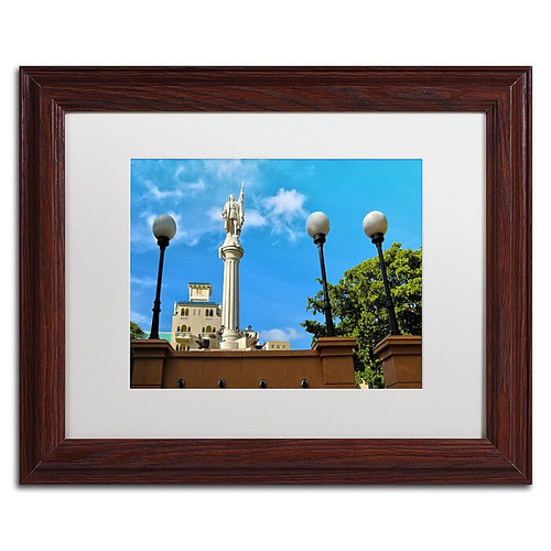 Trademark Fine Art CATeyes 'Plaza Colon San Juan' 11" x 14" Matted Framed (190836040872)