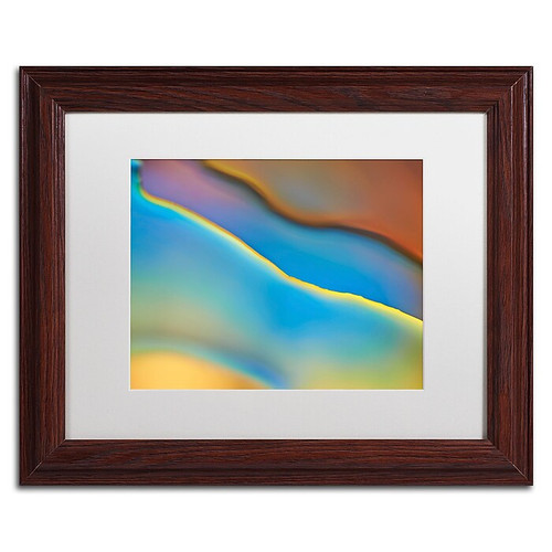 Trademark Fine Art Cora Niele 'Blue Flow' 11" x 14" Matted Framed Art Print (190836253548)
