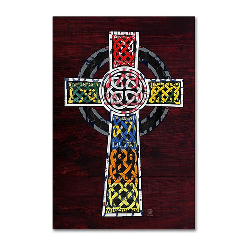 Trademark Fine Art ''Celtic Cross'' by Design Turnpike 30" x 47" Canvas Art (ALI1315-C3047GG)