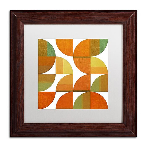 Trademark Fine Art Michelle Calkins 'Four Suns Quartered 3.0' 11" x 11" Matted Framed (190836073368)