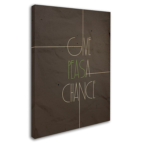 Trademark Megan Romo "Give Peas a Chance" Gallery-Wrapped Canvas Art, 14" x 19" (65dcfc4fe8837636b11a3d29_ud)