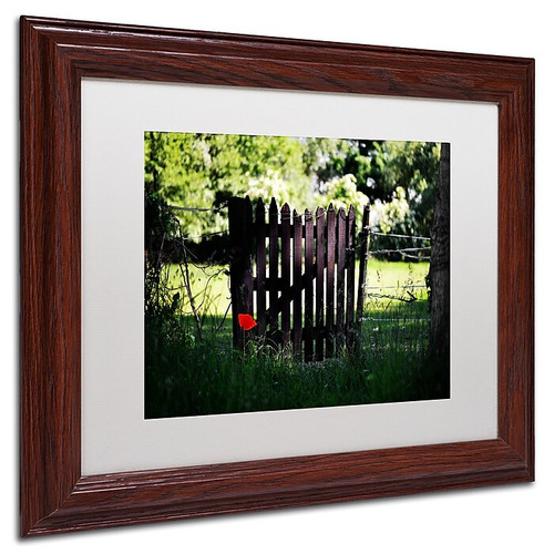 Trademark Philippe Sainte-Laudy "Press the Red Button" Art, White Matte With Wood Frame, 11" x 14" (65dcfc7be8837636b11a3dcc_ud)