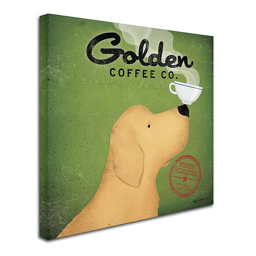 Trademark Ryan Fowler "Golden Coffee Co" Gallery-Wrapped Canvas Art, 35" x 35" (65dcfcbbe8837636b11a3f0d_ud)
