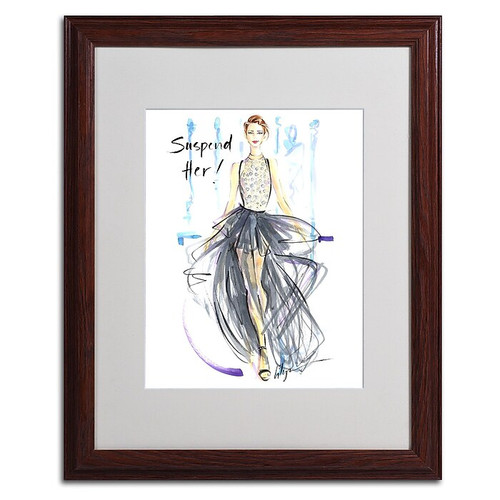 Trademark Jennifer Lilya "Suspend Her" Art, White Matte With Wood Frame, 16" x 20" (65dcfceae8837636b11a3fe0_ud)