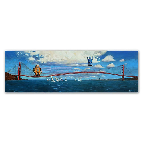 Trademark Fine Art ''The Golden Gate'' by Eric Joyner 8" x 24" Canvas Art (ALI1027-C824GG)