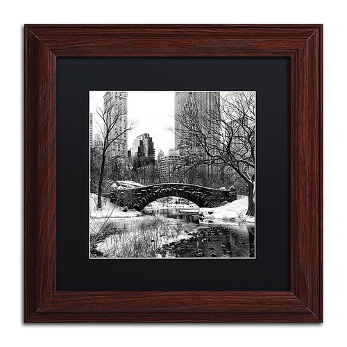 Trademark Fine Art Philippe Hugonnard 'Gapstow Bridge Central Park' 11" x 11" Matted Framed (190836120123)