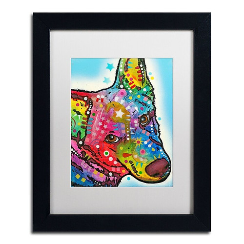 Trademark Fine Art Dean Russo 'Aussie Sheep Dog' 11" x 14" Matted Framed (190836136841)