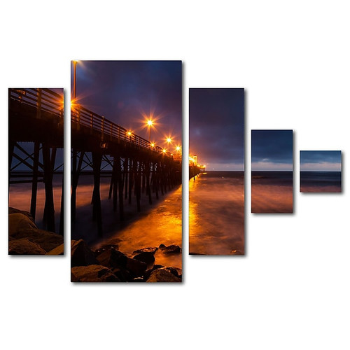 Trademark Fine Art ''Night Side'' by Chris Moyer 3.6' x 2.6' Multi Panel Art Set (ALI0768-P5-SET)