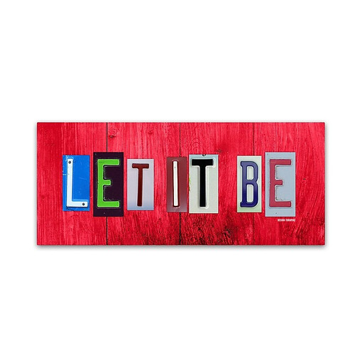 Trademark Fine Art ''Let It Be'' by Design Turnpike 14" x 32" Canvas Art (ALI1308-C1432GG)