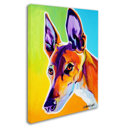 Trademark DawgArt "Pharoah Hound Linus" Gallery-Wrapped Canvas Art, 14" x 19" (65dcfd6ce8837636b11a4213_ud)