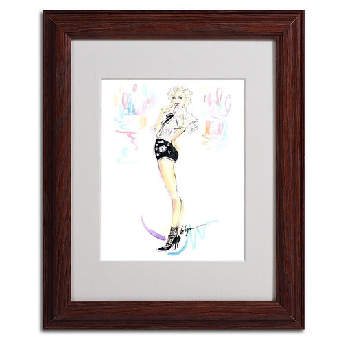 Trademark Jennifer Lilya "Cheeky Marilyn" Art, White Matte With Wood Frame, 11" x 14" (65dcfd9ee8837636b11a42f1_ud)