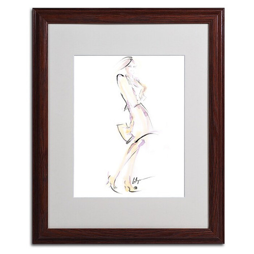 Trademark Jennifer Lilya "Purse Your Hips" Art, White Matte With Wood Frame, 16" x 20" (65dcfdc7e8837636b11a43bc_ud)