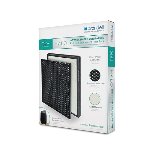 Brondell O2+ Air Purification True HEPA Air Purifier Filter, 1" x 1.38" x 11" (PHF-15)