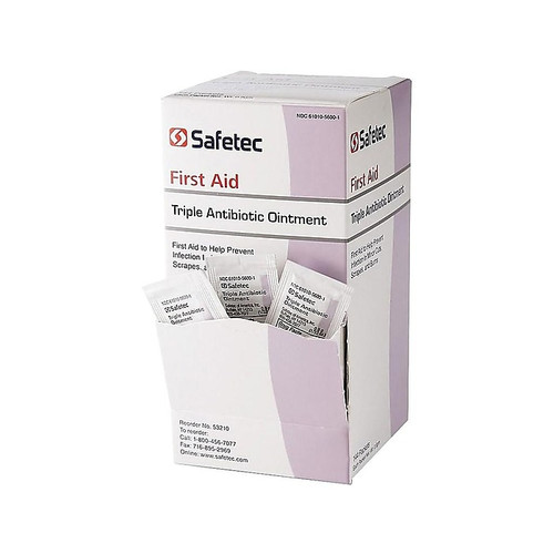 Safetec First Aid Triple Antibiotic Ointment, 0.03 Oz., 144/Box (53210)