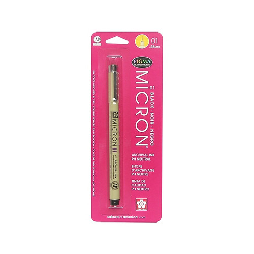 Pigma Micron 01 Felt Pen, Black Ink (30181)