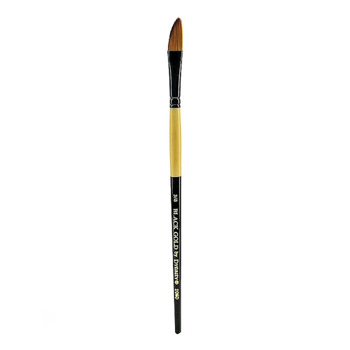 Dynasty Black Gold Series Synthetic Brushes, Short Handle 3/8" Dagger (45815)