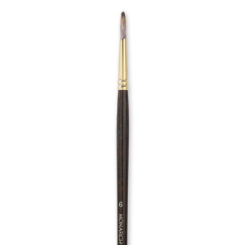 Winsor  And  Newton Monarch Brushes 6 Round Long Handle (5503006)