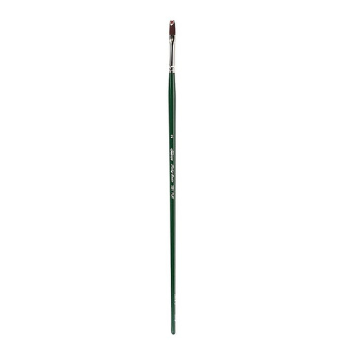 Silver Brush Ruby Satin Series Synthetic Brushes Long Handle 2 Flat 2501 (2501-2)