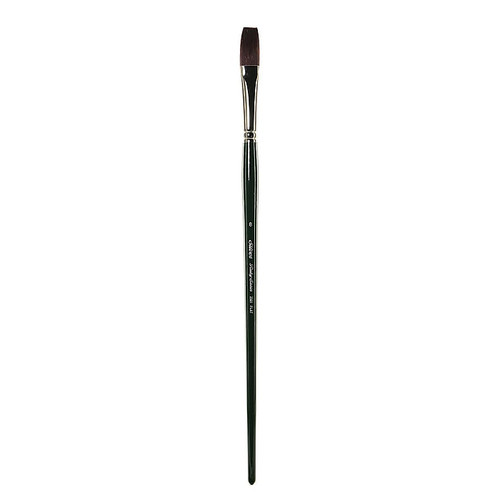 Silver Brush Ruby Satin Series Synthetic Brushes Long Handle 8 Flat 2501 (2501-8)