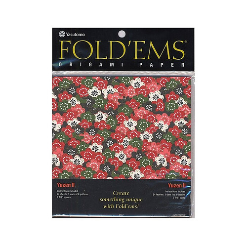 Yasutomo Fold'Ems Origami Paper Yuzen Ii: 8 Patterns 5 7/8 In. Pack Of 24 [Pack Of 3] (65dd0487e8837636b11a7723_ud)