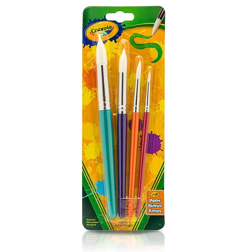 Crayola Round Brush Set, 4 Per Pack, 4 Packs (BIN053521-4)