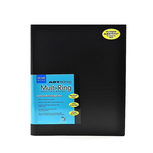 Itoya Art Profolio Multi-Ring Binder And Refills 9 In. X 12 In. Vertical Binder (RB-9-12)