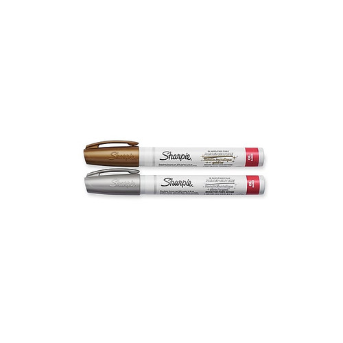 Sharpie Metallic Oil-Based Paint Markers, Medium Tip, Assorted, 2/Pack (34968)