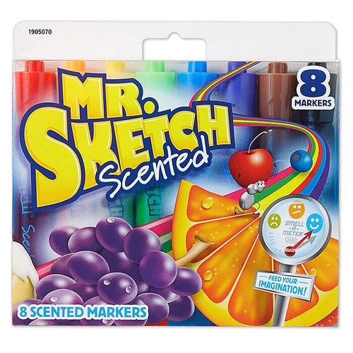 Mr. Sketch Scented Markers, Chisel Tip, Assorted, 8 Per Pack, 3 Packs (1905070_1)