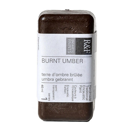 R  And  F Handmade Paints Encaustic Paint Burnt Umber 40 Ml [Pack Of 2] (65dd0587e8837636b11a7fb4_ud)