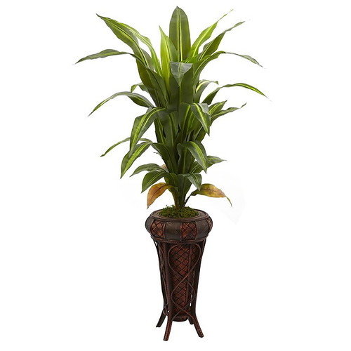 Nearly Natural 6671 Dracaena Floor Plant in Decorative Vase (65dd05ade8837636b11a80ff_ud)