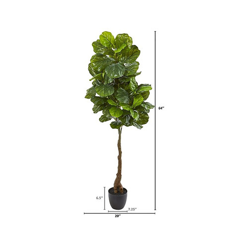 Nearly Natural Fiddle Leaf Tree in Planter (9118)