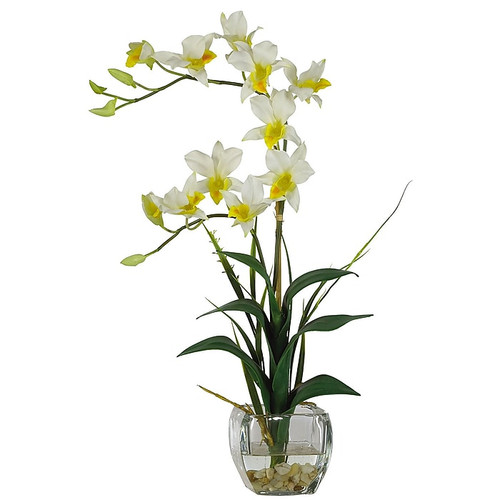 Nearly Natural 1135-CR Dendrobium Floral Arrangements, Cream (65dd05d2e8837636b11a8226_ud)