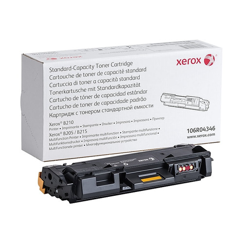 Xerox 106R04346 Black Standard Yield Toner Cartridge, Prints Up to 1,500 Pages (XER106R04346)