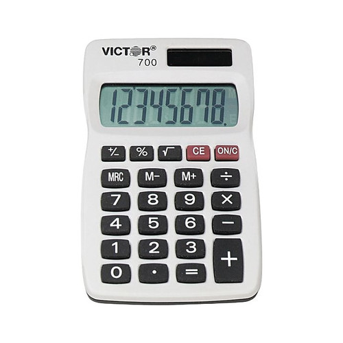 Victor 700 8-Digit Pocket Calculator, Off White (65dd06dfe8837636b11a8cc7_ud)