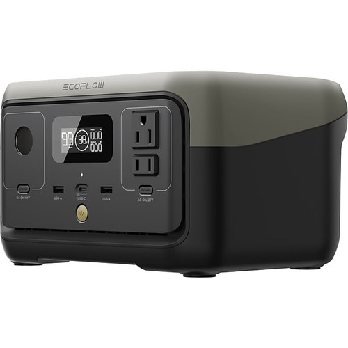 Ecoflow RIVER 2 256Wh 2-Outlet Portable Power Station, Black (ZMR600-US)