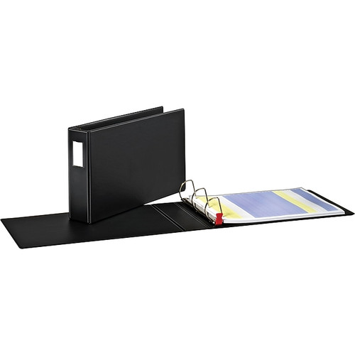 Cardinal EasyOpen Tabloid Slant-D Reference Heavy Duty 3" 3-Ring Non-View Binders, D-Ring, Black (12142V3)