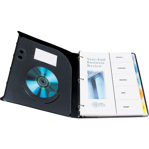 Wilson Jones View-Tab 5/8" 3-Ring View Binders, Black (W55365)