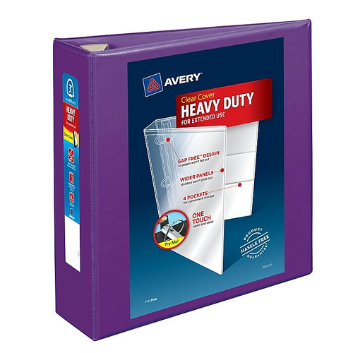 Avery Heavy Duty 3" 3-Ring View Binder with One-Touch EZD Rings, Each (65dd07d8e8837636b11a97ca_ud)