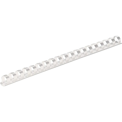 Fellowes 1/2" Plastic Binding Spine Comb, 90 Sheet Capacity, White, 100/Pack (52372)