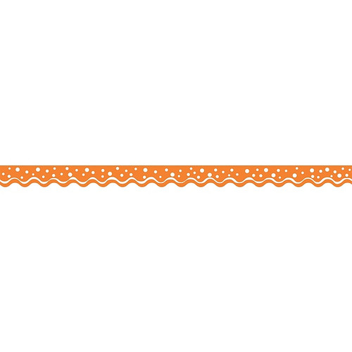 Barker Creek Happy Tangerine Double-Sided Scalloped Edge Border, 39' x 2.25", 13/Pack (65dd08d2e8837636b11aa139_ud)