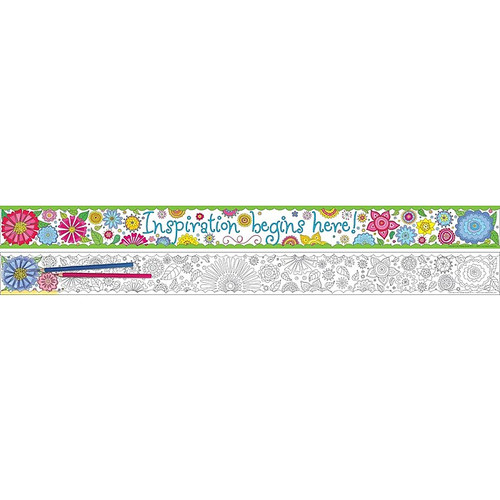 Barker Creek Color Me! In My Garden Double-sided Trim, 35-ft of trim per package (BC911)